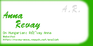 anna revay business card